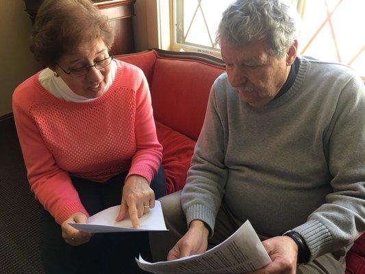 Ginnie and Peter plan our spring spiritual growth series.