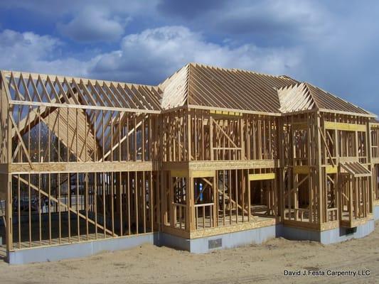 House framing on piles Manahawkin NJ