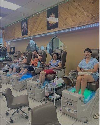 Our amazing customers getting pedis!