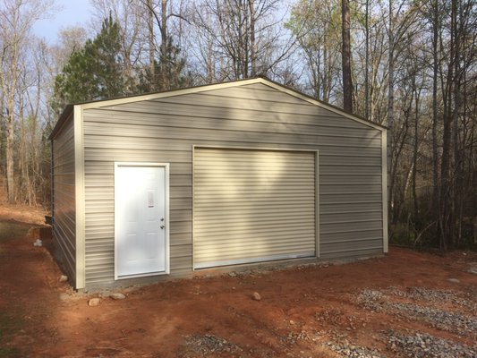 Constructed 24 by 24 shop on property in Covington, Ga 2017