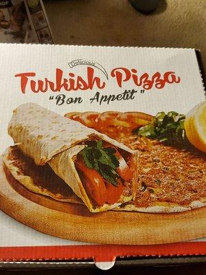 Pizza Box... Turkish Pizza? My Pizza looked nothing like that