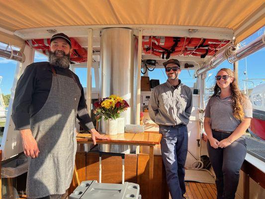 Private Chef, Captain, and personal deck hand on this 6 Course Dinner Charter!