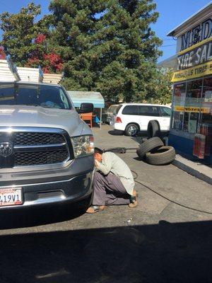 Putting on some new tires