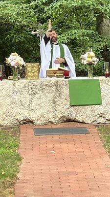 Outdoor service in Memorial Garden