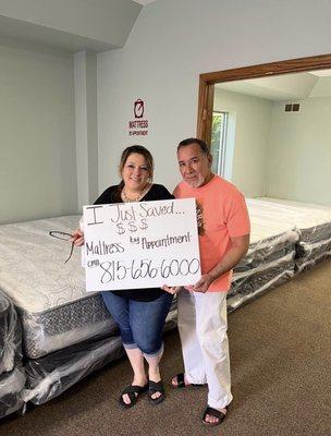 1st MBA Plainfield customers and they are loving their new mattress !