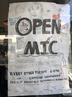 Open mic flyer