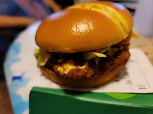 Deluxe Spicy Crispy Chicken Sandwich.