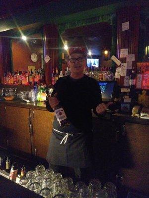 Tommy at the Elbow Room serving it up!