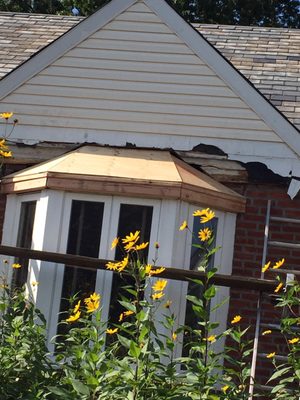 Bay window new roof extension