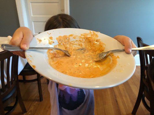 Empty ravioli bowl