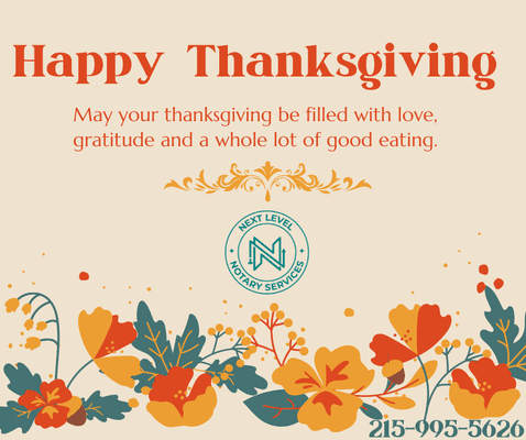 Happy thanksgiving from your notary :-)