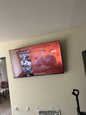 65 Inch Still Mount w/ In-Wall Wire Concealment in Temple Hills, Md