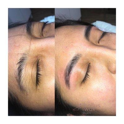 Eyebrow wax and Eyebrow tint