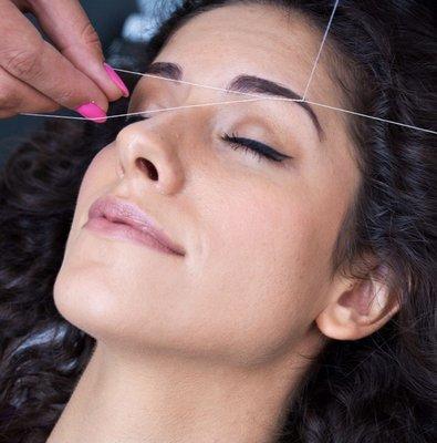 Eyebrow threading