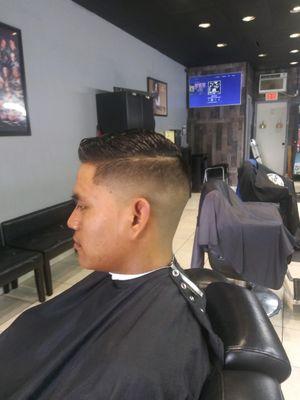 Bald fade comb over by @josue_lefty_flores