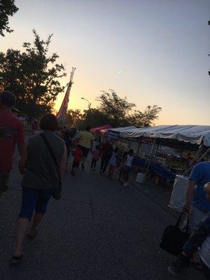 Walking through the Fair grounds