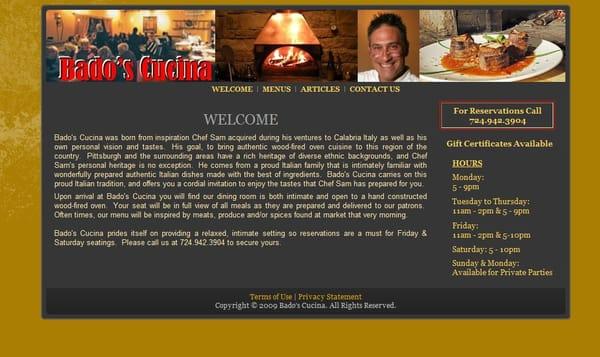 Client Site: Bado's Cucina