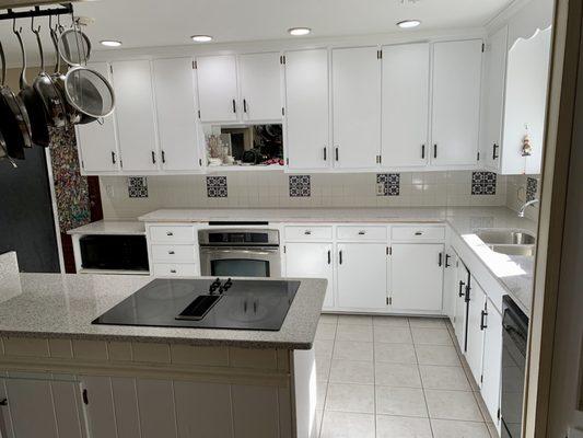 Kitchen layout with new Quartz countertops