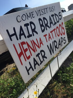 Old sign, fresh henna!