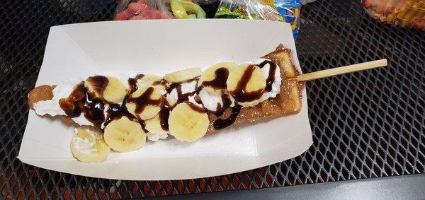 Chocolate banana waffle