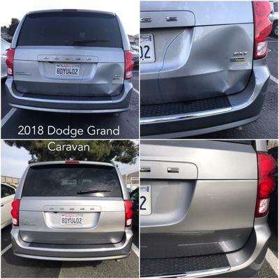 2018 Dodge Grand Caravan Liftgate Damage Before & After