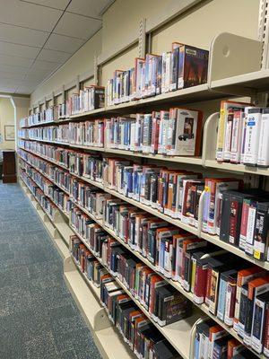 Audiobooks and Playaways, located on the second floor.