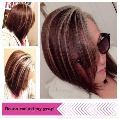 I decided to own my dominant platinum gray patch. Deana isolated the patch and gave me beautiful vibrant color on the rest!