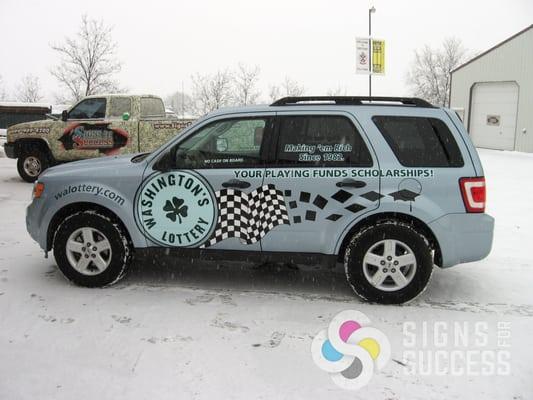 partial wrap, vinyl graphics, car lettering,