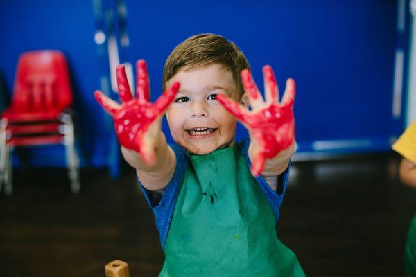 Finger-painting mess is our favorite!