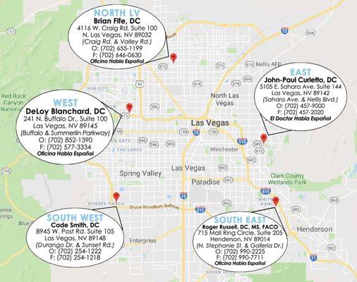 Las Vegas Spine & Rehab Locations