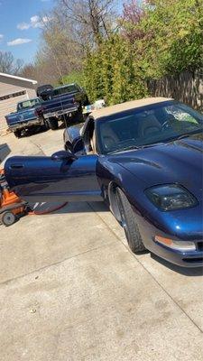 Corvette for a customer! Interior  + exterior detail. Car has 400k miles with no check engine light! Was a beautiful car.