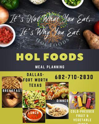 Need an easy week? HOL FOODS provides meal planning services.