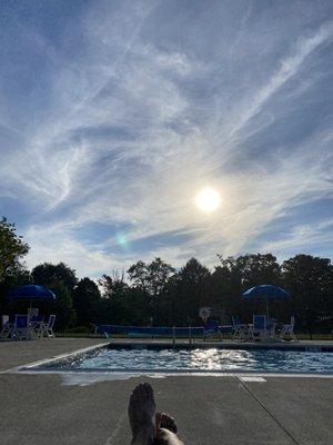 Heated swimming pool