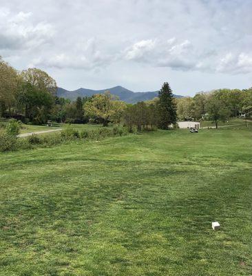 The course play about 5,750 from the white tees and there are blue and gold tees, along with women's tees.