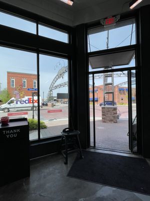 Interior View looking out to Dawes Ave, downtown Bixby