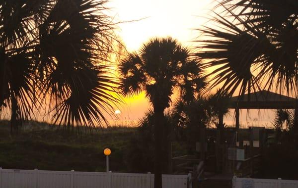 Sunrise from 2nd floor balcony.