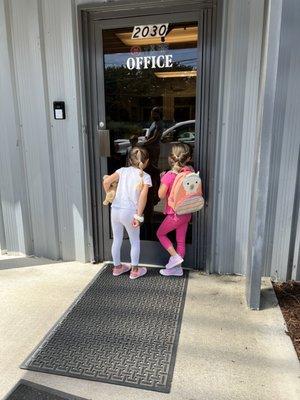 Looking into the ArtSpace front door