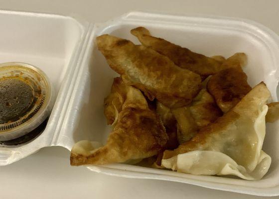 Fried dumplings.