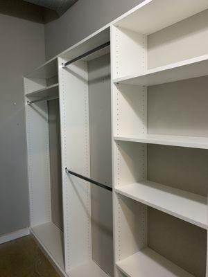 MID-WAY: Space for dresses, shirts, bins for linens!!