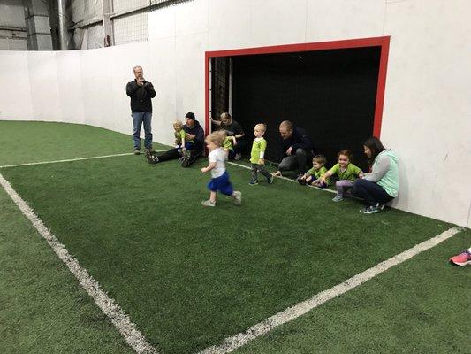 Baby soccer practice