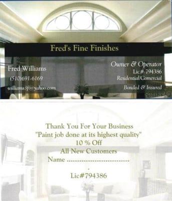 Fred's Fine Finishes