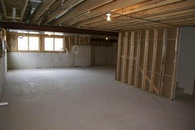 Before of unfinished basement.