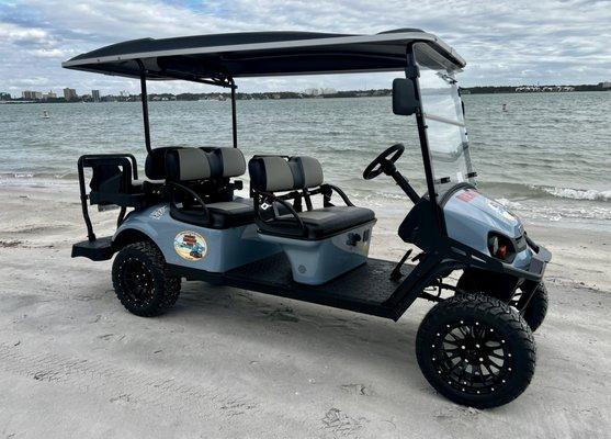 2024 EZGO L6 Gas Powered, 6 Passenger.