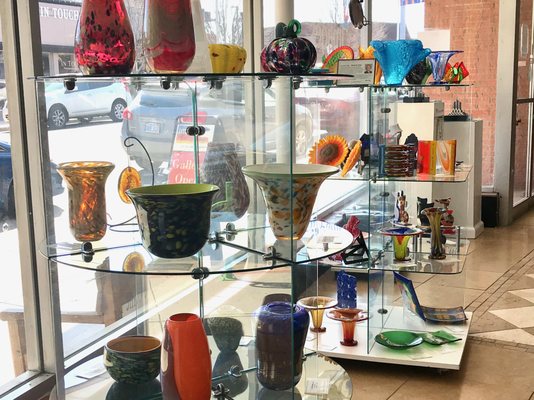 Glass vases and decorative art glass