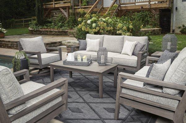 Weatherwood stands up to the desert sun! Come into the store to see this new material! Matching dining set also available.