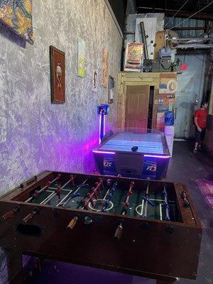 Foosball and air hockey