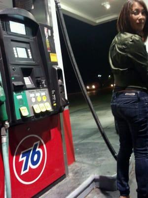 I.n.d.e.p.e.n.d.e.n.t. put your own gas in your car girl.