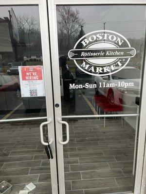 The Boston Market that's still not OPEN !!!! It's like a Chicken tease...