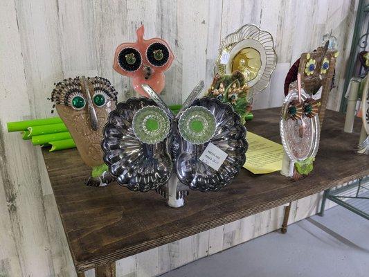 Upcycled garden decor