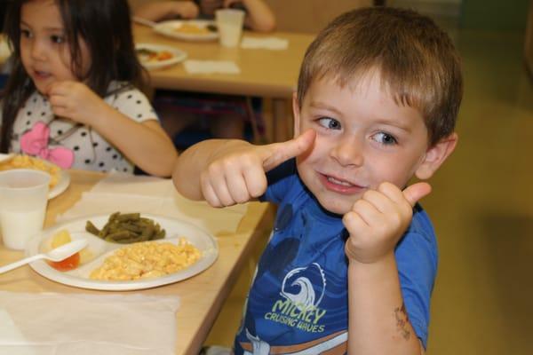 We enjoy yummy and nutritious meals at The Discovery Tree Academy.